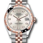 Rolex Steel and Everose Gold Datejust 31 Watch – 24 Diamond Bezel – Rose Diamond Dial – Jubilee Bracelet – 278341RBR
