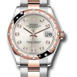 Rolex Steel and Everose Gold Datejust 31 Watch – 24 Diamond Bezel – Rose Diamond Dial – Oyster Bracelet – 278341RBR