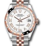 Rolex Steel and Everose Gold Datejust 31 Watch – 24 Diamond Bezel – Rose Index Dial – Jubilee Bracelet – 278341RBR