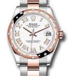 Rolex Steel and Everose Gold Datejust 31 Watch – 24 Diamond Bezel – Rose Index Dial – Oyster Bracelet – 278341RBR