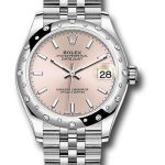 Rolex Steel and White Gold Datejust 31 Watch – Domed 24 Diamond Bezel – Pink Index Dial – Jubilee Bracelet – 2020 Release – 278344RBR