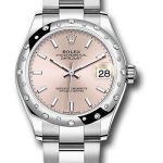 Rolex Steel and White Gold Datejust 31 Watch – Domed 24 Diamond Bezel – Pink Index Dial – Oyster Bracelet – 2020 Release – 278344RBR