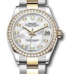 Rolex Steel and Yellow Gold Datejust 31 Watch – Diamond Bezel – Mother-of-Pearl Diamond Dial – Oyster Bracelet – 278383RBR