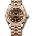 Rolex Everose Gold Lady-Datejust 28 Watch – 44 Diamond Bezel – Chocolate Diamond Star Dial – Jubilee Bracelet – 279135RBR cho9dix8dj