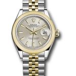 Rolex Steel and Yellow Gold Rolesor Lady-Datejust 28 Watch – Domed Bezel – Silver Index Dial – Jubilee Bracelet – 279163