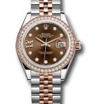 Rolex Steel and Everose Gold Rolesor Lady-Datejust 28 Watch – Diamond Bezel – Chocolate Diamond Star Dial – Jubilee Bracelet – 279381RBR cho9dix8dj