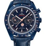 Omega Speedmaster Moonwatch Co-Axial Master Chronometer Moonphase Chronograph Blue Side Of The Moon Watch – 44.25 mm Blue Ceramic Case – Blue Aventurine Glass Dial – Blue Leather Strap – 304.93.44.52.03.002