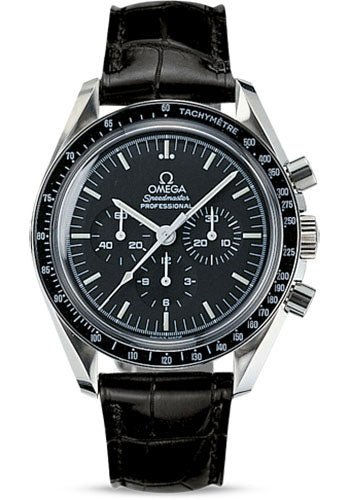 Omega Speedmaster Moonwatch Professional Watch – 42 mm Steel Case – Tachymeter Bezel – Black Dial – Black Leather Strap – 311.33.42.30.01.001