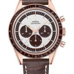 Omega Seamaster Moonwatch Numbered Edition Watch – 39.7 mm Sedna Gold Case – Ceramic Bezel – Silver Dial – Brown Leather Strap – 311.63.40.30.02.001