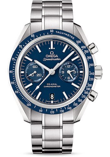 Omega Speedmaster Moonwatch Co-Axial Chronograph Watch – 44.25 mm Steel Case – Blue Tachymeter Bezel – Blue Dial – 311.90.44.51.03.001
