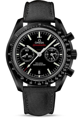 Omega Speedmaster Moonwatch Co-Axial Chronograph Dark Side of the Moon Watch – 44.25 mm Black Ceramic Case – Black Zirconium Oxide Ceramic Dial – Black Coated Nylon Fabric Strap – 311.92.44.51.01.003