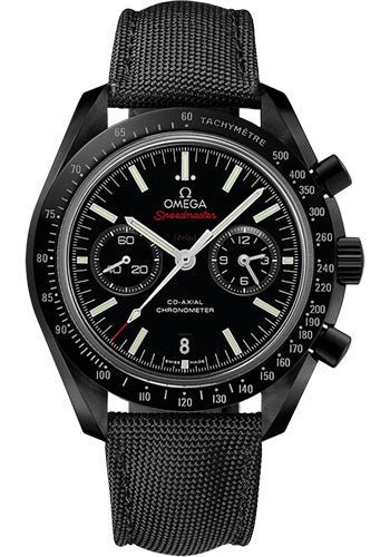 Omega Speedmaster Moonwatch Omega Co-Axial Chronograph Watch – 44.25 mm Black Ceramic Case – Brushed Ceramic Bezel – Black Dial – Black Coated Nylon Fabric Strap – 311.92.44.51.01.007
