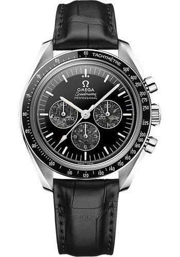Omega Speedmaster Moonwatch Professional Chronograph Calibre 321 – 42 mm Platinum Case – Black Dial – Black Leather Strap – 311.93.42.30.99.001