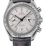 Omega Speedmaster Moonwatch Omega Co-Axial Chronograph Grey Side of the Moon Watch – 42.5 mm Grey Ceramic Case – Platinum Dial – Grey Leather Strap – 311.93.44.51.99.001
