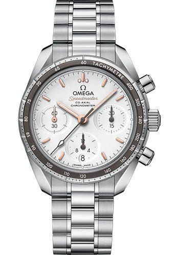 Omega Speedmaster 38 Co-Axial Chronograph Watch – 38 mm Steel Case – Silvery Dial – 324.30.38.50.02.001