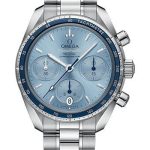 Omega Speedmaster 38 Co-Axial Chronograph Watch – 38 mm Steel Case – Blue Dial – 324.30.38.50.03.001