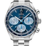 Omega Speedmaster 38 Co-Axial Chronograph Orbis Watch – 38 mm Steel Case – Blue Dial – 324.30.38.50.03.002