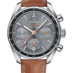 Omega Speedmaster 38 Co-Axial Chronograph Watch – 38 mm Steel Case – Grey Dial – Novo Nappa Leather Strap – 324.32.38.50.06.001