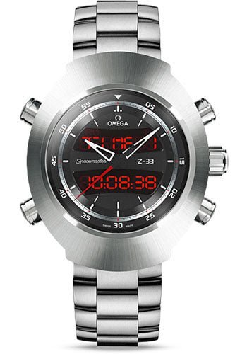 Omega Speedmaster Spacemaster Z-33 Chronograph Watch – 43 x 53 mm Titanium Case – Black Dial – 325.90.43.79.01.001