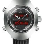 Omega Speedmaster Spacemaster Z-33 Chronograph Watch – 43 x 53 mm Titanium Case – Black Dial – Black Rubber Strap – 325.92.43.79.01.001