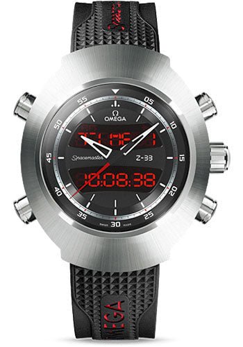 Omega Speedmaster Spacemaster Z-33 Chronograph Watch – 43 x 53 mm Titanium Case – Black Dial – Black Rubber Strap – 325.92.43.79.01.001