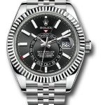 Rolex Oyster Perpetual White Rolesor Sky-Dweller Watch – Black Index Dial – Jubilee Bracelet – 326934