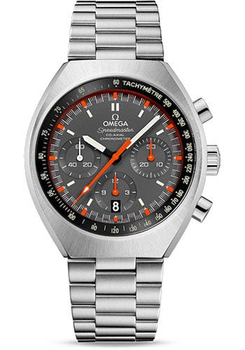 Omega Speedmaster Mark II Co-Axial Chronograph Watch – 42.4 mm Barrel-Shaped Polished And Brushed Steel Case – Grey Dial – Steel Bracelet – 327.10.43.50.06.001