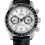 Omega Speedmaster Racing Co-Axial Master Chronograph Watch – 44.25 mm Steel Case – Black Ceramic Bezel – White Dial – Black Leather Strap – 329.33.44.51.04.001