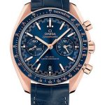 Omega Speedmaster Racing Co-Axial Master Chronograph Watch – 44.25 mm Sedna Gold Case – Sun Brushed Blue Dial – Blue Leather Strap – 329.53.44.51.03.001