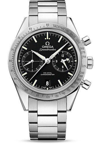 Omega Speedmaster ’57 Omega Co-Axial Chronograph Watch – 41.5 mm Steel Case – Brushed Bezel – Black Dial – 331.10.42.51.01.001