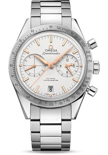 Omega Speedmaster ’57 Omega Co-Axial Chronograph Watch – 41.5 mm Steel Case – Brushed Bezel – Silver Dial – 331.10.42.51.02.002