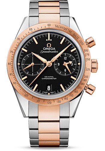Omega Speedmaster ’57 Co-Axial Chronograph Watch – 41.5 mm Steel And Red Gold Case – Black Dial – Steel Bracelet – 331.20.42.51.01.002