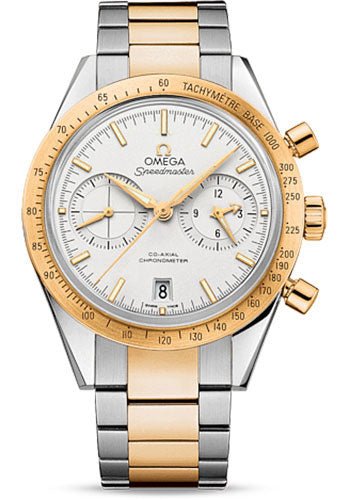 Omega Speedmaster ’57 Co-Axial Chronograph Watch – 41.5 mm Steel And Yellow Gold Case – Silver Dial – Steel Bracelet – 331.20.42.51.02.001