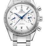 Omega Speedmaster ’57 Omega Co-Axial Chronograph Watch – 41.5 mm Grade 5 Titanium Case – Brushed Bezel – White Dial – 331.90.42.51.04.001