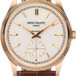 Patek Philippe Calatrava “Clous de Paris” Rose Gold Hobnail BezelSilver Dial – 6119R-001