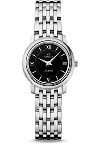 Omega De Ville Prestige Quartz Watch – 24.4 mm Steel Case – Black Dial – 424.10.24.60.01.001