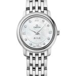 Omega De Ville Prestige Quartz Watch – 24.4 mm Steel Case – Mother-Of-Pearl Diamond Dial – 424.10.24.60.55.001