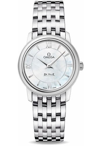 Omega De Ville Prestige Quartz Watch – 27.4 mm Steel Case – Mother-Of-Pearl Dial – 424.10.27.60.05.001