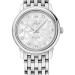 Omega De Ville Prestige Quartz Watch – 27.4 mm Steel Case – Silver Diamond Dial – 424.10.27.60.52.001