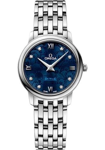 Omega De Ville Prestige Quartz Orbis Watch – 27.4 mm Steel Case – Blue Dial – 424.10.27.60.53.003