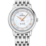 Omega De Ville Prestige Quartz Watch – 27.4 mm Steel Case – White Diamond Dial – 424.10.27.60.55.001