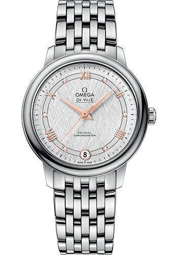Omega De Ville Prestige Co-Axial Watch – 32.7 mm Steel Case – White Silvery Dial – 424.10.33.20.52.001