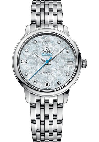 Omega De Ville Prestige Co-Axial Orbis Watch – 32.7 mm Steel Case – Mother-Of-Pearl Dial – 424.10.33.20.55.004