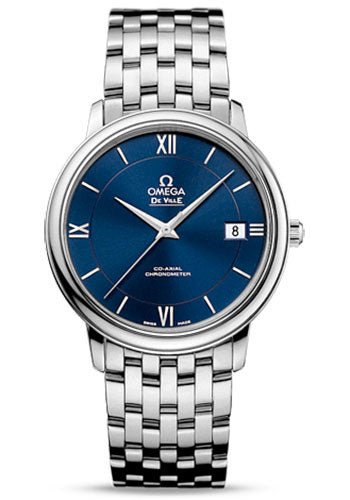 Omega De Ville Prestige Co-Axial Watch – 36.8 mm Steel Case – Blue Dial – 424.10.37.20.03.001
