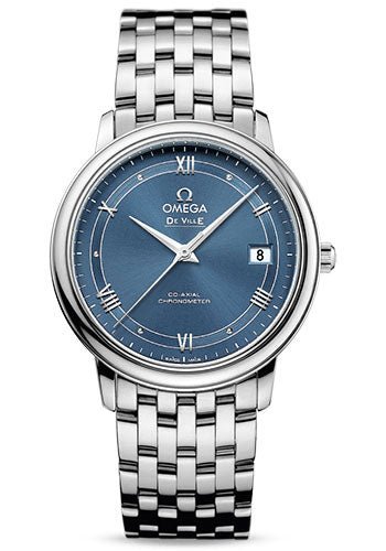 Omega De Ville Prestige Co-Axial Watch – 36.8 mm Steel Case – Blue Dial – 424.10.37.20.03.002