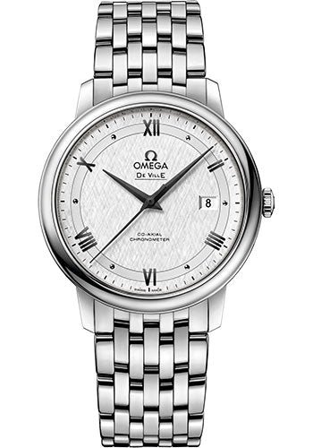 Omega De Ville Prestige Co-Axial Watch – 39.5 mm Steel Case – White Silvery Dial – 424.10.40.20.02.005