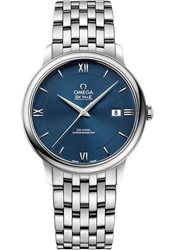 Omega De Ville Prestige Co-Axial Watch – 39.5 mm Steel Case – Blue Dial – 424.10.40.20.03.001