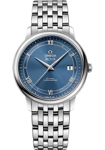 Omega De Ville Prestige Co-Axial Watch – 39.5 mm Steel Case – Blue Dial – 424.10.40.20.03.002