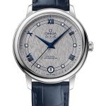 Omega De Ville Prestige Co-Axial Watch – 32.7 mm Steel Case – Grey Dial – Blue Leather Strap – 424.13.33.20.56.002
