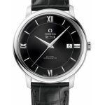 Omega De Ville Prestige Co-Axial Watch – 39.5 mm Steel Case – Black Dial – Black Leather Strap – 424.13.40.20.01.001